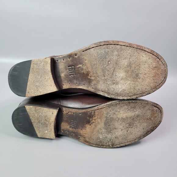 Frye Melissa Button Zip Short Ankle Boots Brown Womens Size 8.5 M - Picture 14 of 16